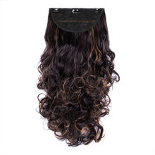 Stasia Street Clip-In 24 Inch Semi-Wavy Hair Extensions With Golden Brown Highights