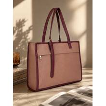 Yelloe Women Pink Synthetic Tote Bag