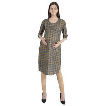 Morph Maternity Trendy Gold Print Feeding Kurta