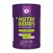 Nutribears Hair Health Biotin + Multivitamin Gummies - Strawberry