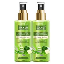 Vaadi Herbals Aloe Vera & Cucumber Mist - 100% Natural Skin Toner - Pack Of 2