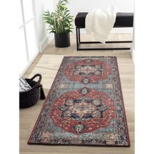OBSESSIONS Multi-Color Polyester Ethnic Floor Runner