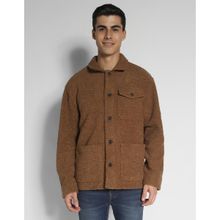 American Eagle Men Brown Fleece Chorecoat Shacket