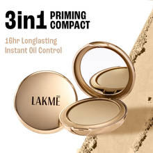 Lakme 9To5 Powerplay Priming Powder 3in1 Foundation, Primer & Compact, Lasting Matte, Silky Golden