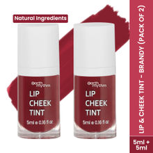 Earth Rhythm Lip & Cheek Tint - Brandy pack Of 2, Non-toxic Pigments, Long-stay and Everyday Wear