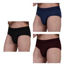 FREECULTR Men's Anti-Microbial Air-Soft Micromodal Underwear Brief, Pack of 3 - Multi-Color