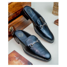 NR BY NIDHI RATHI Men Slip On Formal Mule Loafers Black