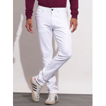 Being Human Men's White Tone Comfortable Fit Denim Jeans