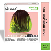 Streax Hair Colour Highlighting Kit - DIY Application, Enriched With Walnut & Argan Oil, Tropical Green