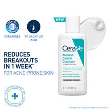CeraVe Blemish Control Cleanser With 2% Salicylic Acid & Niacinamide For Acne-Prone Skin