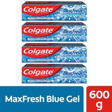 Colgate Maxfresh Blue Gel Peppermint Ice Toothpaste (Pack Of 4)
