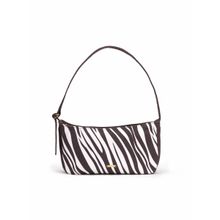 EcoRight White Stripes Baguette Shoulder Bag