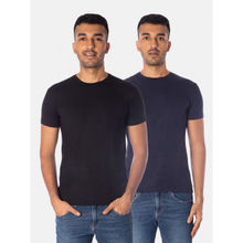 Smugglerz Inc. Men's Tencel Modal Round Neck Pack-navy/black (Pack of 2)