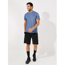 Styli Men Blue Texture T-Shirt & Regular Shorts Tracksuits (Set of 2)