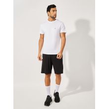 Styli Men White Texture T-Shirt & Regular Shorts Tracksuits (Set of 2)