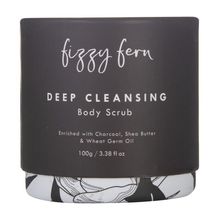 Fizzy Fern Deep Cleansing Body Scrub With Charcoal, Shea Butter & Wheatgerm Oil
