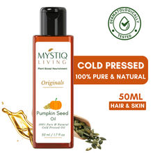 Mystiq Living Pumpkin Seed Oil For Hair Growth | 100% Pure Cold Pressed Oil For Face, Hair & Skin