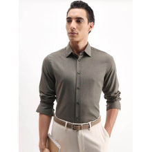 Rare Rabbit Men's Gunjo 25 Dusky Grey Polyester Blend Fabric Regular Fit Plain Shirt