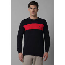 Louis Philippe Men Navy Blue Sweater