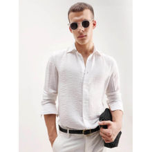 Rare Rabbit Men's Vobrin White Regular Fit Shirt