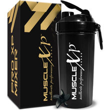 MuscleXP Gym Shaker PRO XP Mixer Shaker Blender BPA Free Material Sipper Bottle - Black