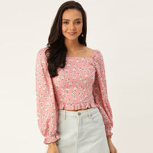 Twenty Dresses By Nykaa Fashion For The Ruffled Dreams Top - Pink