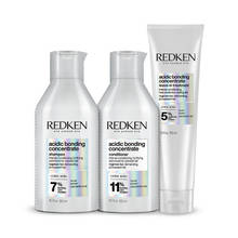 Redken Damaged Hair Combo - Acidic Bonding Concentrate Shampoo, Conditioner & Leave-In Treatment