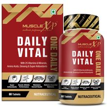 MuscleXP Daily Vital Multivitamin With 25 Vitamins & Minerals, 5 Super Antioxidants & Ginseng