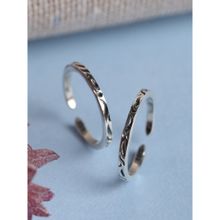 CLARA 925 Silver Size Adjustable Mila Toe Rings Pair Gift For Women And Girls