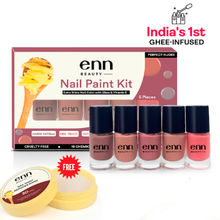 ENN Fast-Drying Ghee Nail Paint Kit - Perfect Nudes, Toxin-Free + Free Remover Wipes