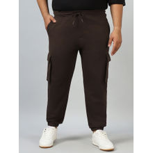 Bewakoof Air 1.0 Men's Brown Oversized Plus Size Cargo Joggers