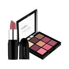 Swiss Beauty Pure Matte Lipstick With Ultimate 9 Colors Eyeshadow Palette