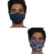 Anekaant Pack Of 2 Multicolor 3-Ply Reusable Woven Viscose Fabric Fashion Mask