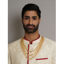 Ruby Raang Studio Layered Pearl and Kundan Necklace