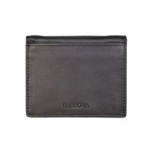 Sassora Genuine Leather Slim Small Card Holder For Men And Women-Black