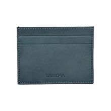 Sassora Genuine Leather RFID Pocket Friendly Debit Credit Card Holder-Blue