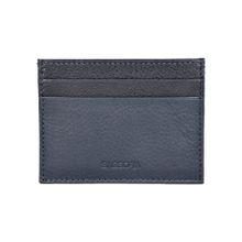 Sassora Genuine Leather RFID Pocket Friendly Debit Credit Card Holder-Navy Blue