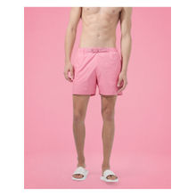 Rare Rabbit Men Kort Light Pink Plain Regular Fit Shorts