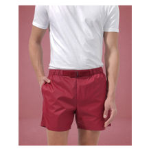 Rare Rabbit Men Kort Red Plain Regular Fit Shorts