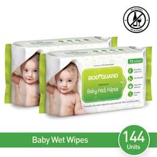 BodyGuard Premium Baby Wet Wipes with Aloe Vera - 144 Wipes