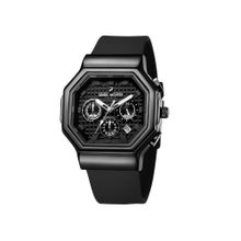Daniel Hechter Paris Daumesnil Collection Analog Silicon Octagon Black Watch for Men-DHM1022 (M)