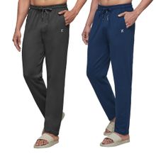 XYXX Men's Cotton Modal Solid Ace Track Pant, Pack Of 2 - Multi-Color