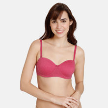 Zivame Basics Padded High Wired 3-4th Coverage Strapless Bra - Virtual Pink