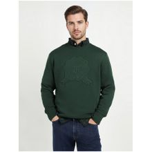 GANT Men Dark Green Embroidered Crew Neck Sweatshirt
