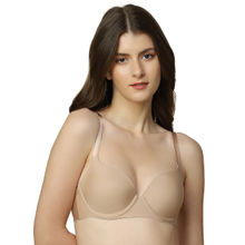 Triumph T-shirt Bra 60 Invisible Wired Padded Seamless Support Everyday Bra - Nude