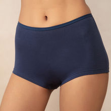 Nykd by Nyaa soft stretch cotton Mid rise Boyshort with full rear coverage-Moonlight Ocean NYP082