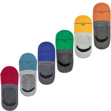 Dynamocks Men & Women Loafer Socks, Pack Of 6 Pairs - Multi-Color (Free Size)