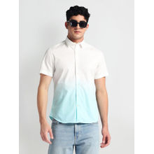 Arrow Sports Blue Short Sleeve Ombre Shirt