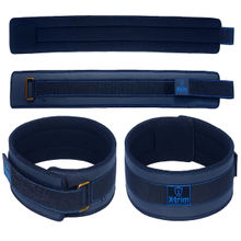 Xtrim 4 Inches Unisex Weightlifting Gym Belt With Pu-Foam Padded Comfort (Navy Blue) (XL)