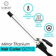 Gorgio Professional Premium Titanium Plate Hair Curling Tong wand GCT 12